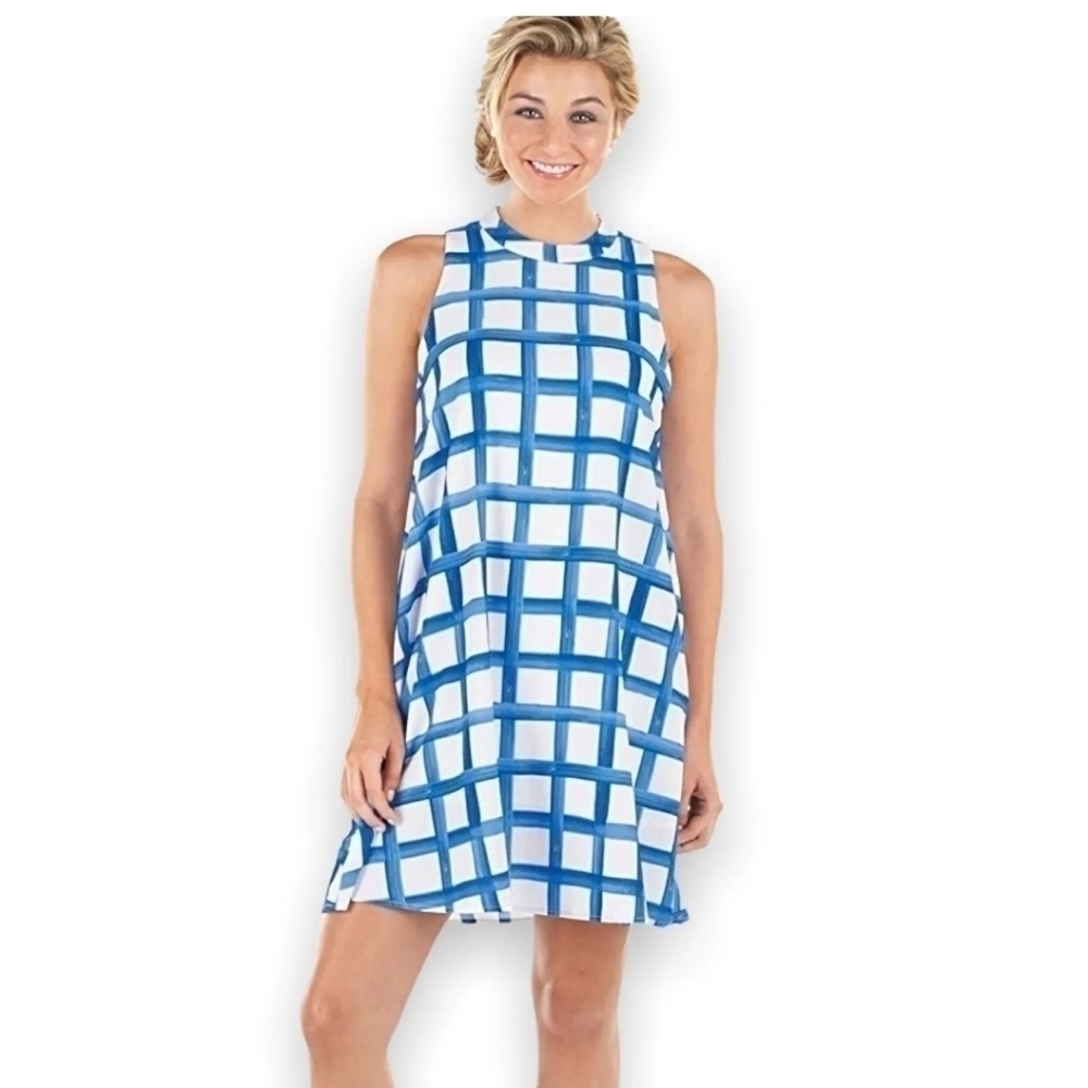 Mud Pie Sawyer Swing Lined Sleeveless Midi Shift Dress Size Small
